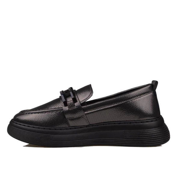 Trend Adımlar Platin Sara Kadın Oxford Ayakkabı - 3