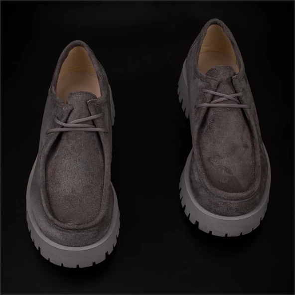 Trend Adımlar Füme Elegans Suede Kadın Oxford Ayakkabı - 6