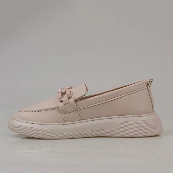 Trend Adımlar Krem Sara Kadın Oxford Ayakkabı - 3