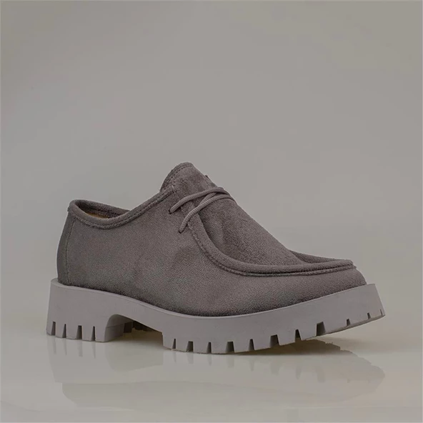 Trend Adımlar Füme Elegans Suede Kadın Oxford Ayakkabı - 2