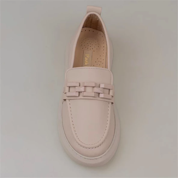 Trend Adımlar Krem Sara Kadın Oxford Ayakkabı - 5