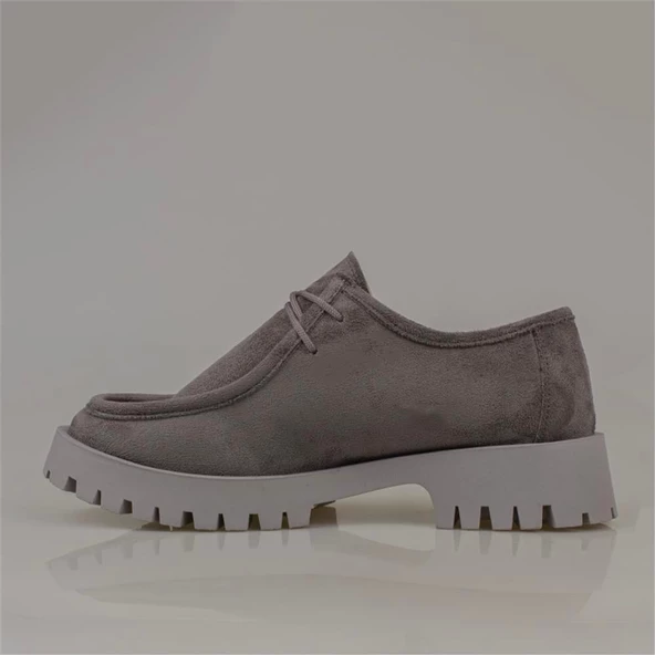Trend Adımlar Füme Elegans Suede Kadın Oxford Ayakkabı - 3