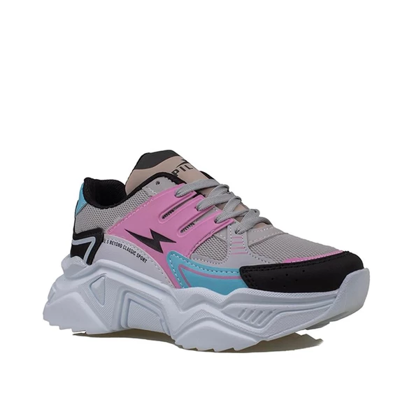 Trend Adımlar Pembe Enerjik Kalın Taban Kadın Sneaker - 2