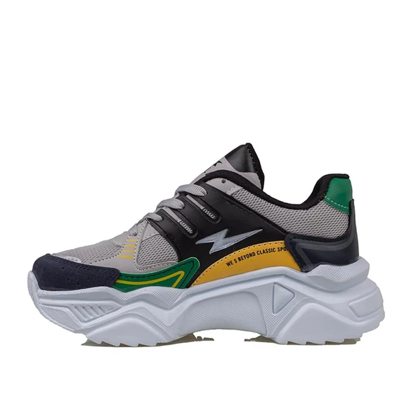 Trend Adımlar Yeşil Enerjik Kalın Taban Kadın Sneaker - 3