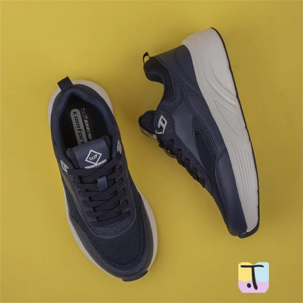 Trend Adımlar Lacivert Unisex Kalın Taban Comfortable Sneaker - 5