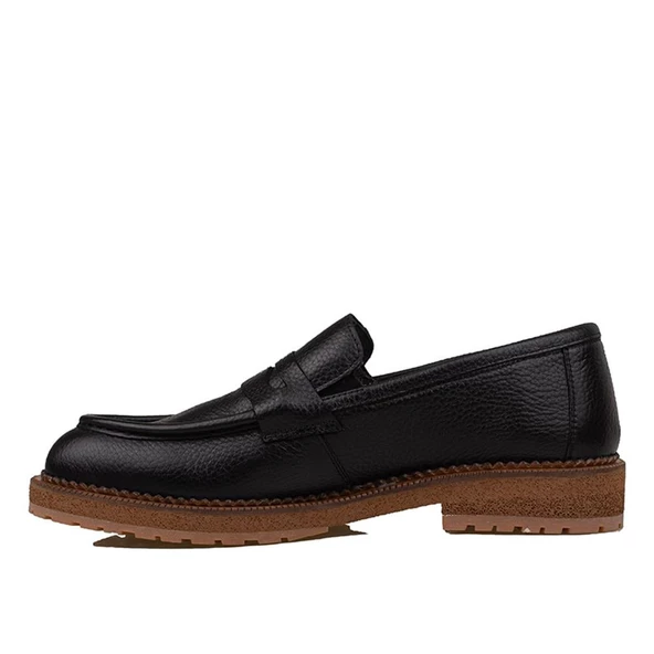 Slayka Siyah Fighter Erkek Yeni Nesil Bağcıksız Klasik Ayakkabı - Resim 3