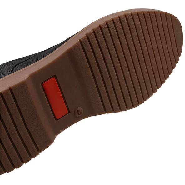 Slayka Siyah Rubber Erkek Hakiki Deri Klasik Ayakkabı - Resim 4