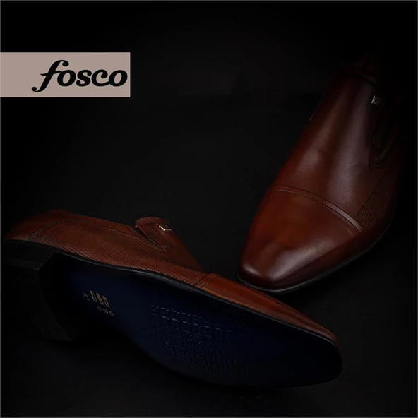 Fosco Taba Hakiki Deri Neolit Özel Üretim Klasik Ayakkabı - 6