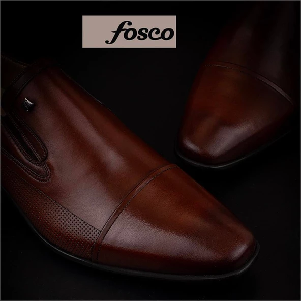 Fosco Taba Hakiki Deri Neolit Özel Üretim Klasik Ayakkabı - 7