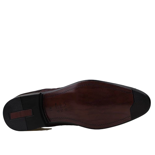 Fosco Mavi Saten Üzeri Rugan İşlemeli Erkek Klasik Ayakkabı - Resim 4