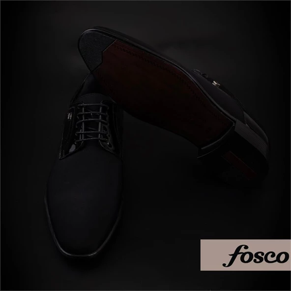 Fosco Siyah Saten Özel Üretim Erkek Klasik Ayakkabı - 7