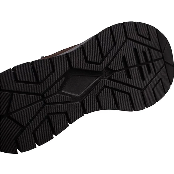 M2S Kahverengi Hakiki Nubuk Deri Erkek Lastikli Günlük Ayakkabı - Resim 5