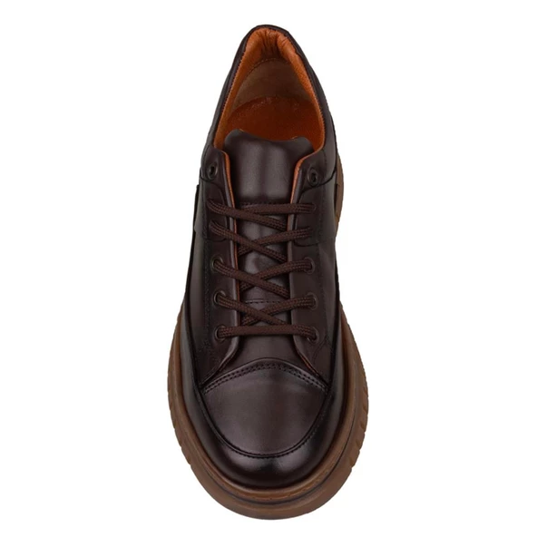 Slayka Kahverengi Charisma Leather Erkek Bağcıklı Casual Ayakkabı - Resim 4