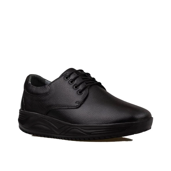 Slayka Siyah Hanni Erkek Dolgu Topuk Bağcıklı Comfort Ayakkabı - 2