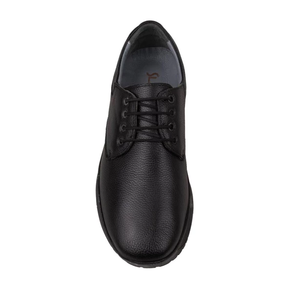 Slayka Siyah Hanni Erkek Dolgu Topuk Bağcıklı Comfort Ayakkabı - 4