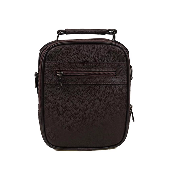 Slayka Kahverengi Orta Boy Deri Erkek El Çantası - Resim 4