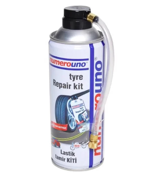 Siyah Trafik Seti Lux + Lastik Tamir Kiti 400ml - Resim 2