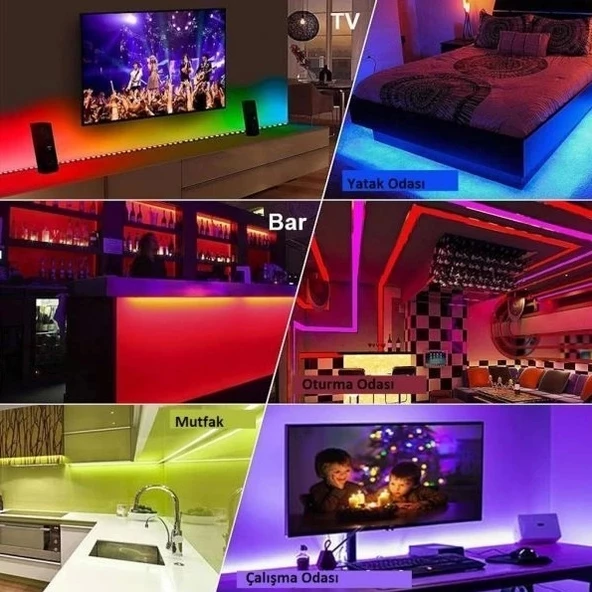 CATA CT-4557 Rgb Şerit Led Seti (5 Metre Rgb Led+Trafo+Rgb Kumanda) - 2