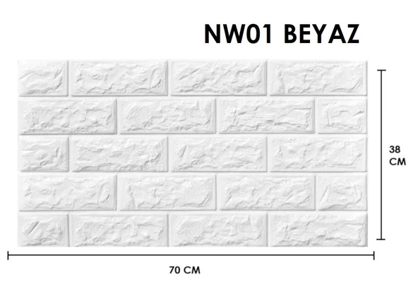 Renkli Duvarlar Kendinden Yapışkanlı Panel 70X38 Cm 0,26 M2 Duvar Kağıdı Dokulu - 10