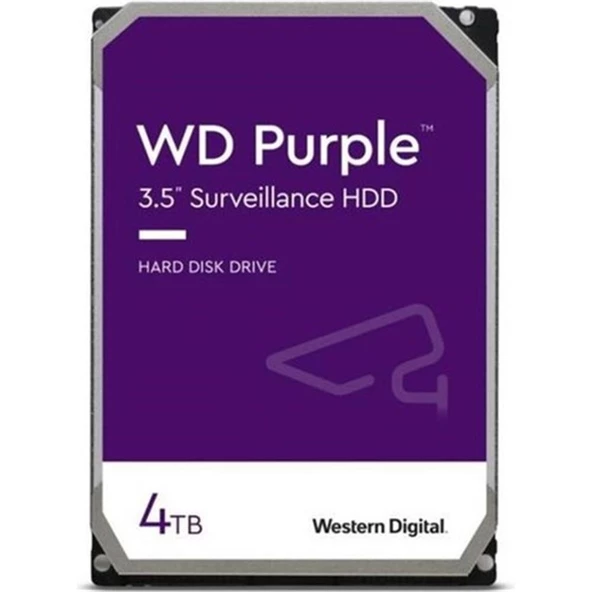 Wd 4Tb 3.5 Purple WD43PURZ Sata3 5400RPM 64MB 7-24 Guvenlık Harddisk ürün görseli 1