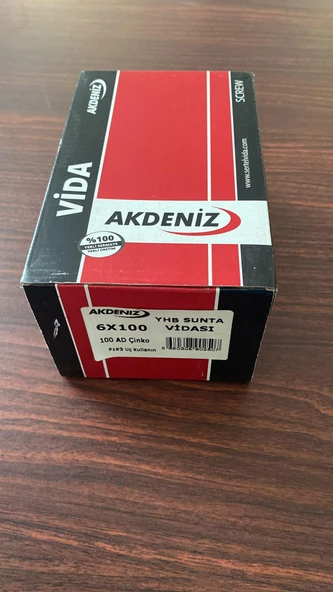 Akdeniz 6 x 100 100 Adet Akdeniz Sunta Vidası