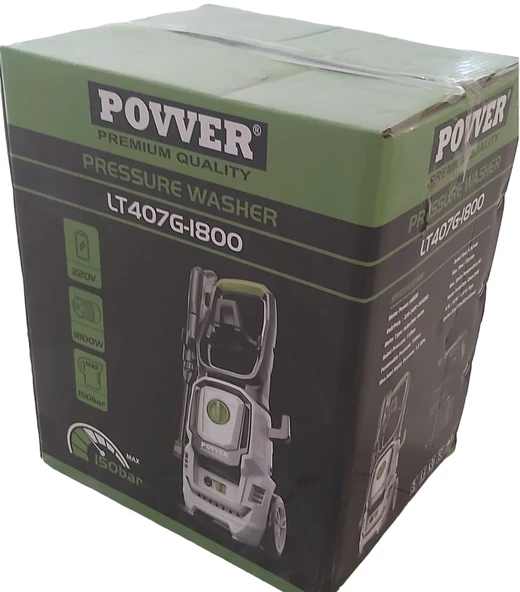 Povver PROFESYONEL İNDÜKSİYON MOTORLU Yüksek Basınçlı Yıkama Makinası 1800 W -150 BAR - 3