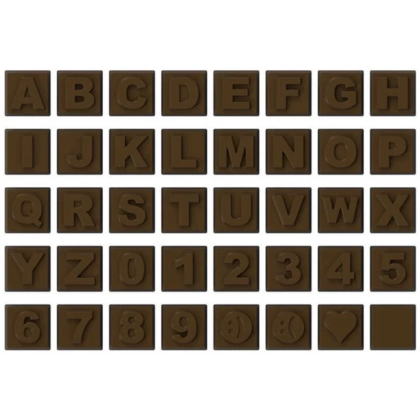 8 Gr. Polikarbon Harf Çikolata Kalıbı - 221 ürün görseli