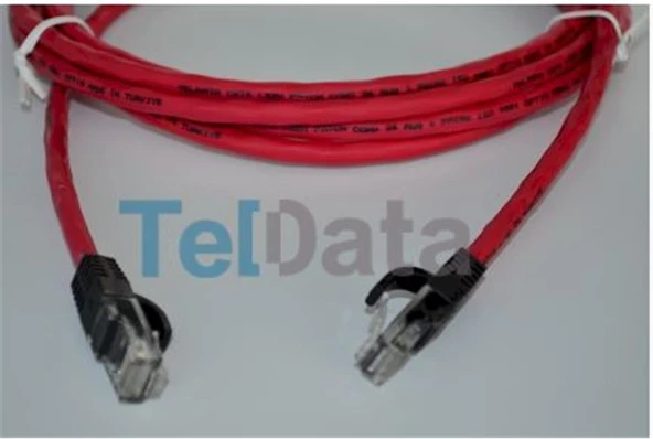 Teldata TLD-030K Cat6 0.30MT Kırmızı Utp Patch Kablo ürün görseli 1