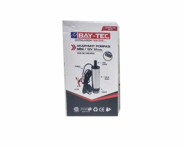 Bay-tec Mini Akaryakıt Pompası 12 Volt 38 mm - 2