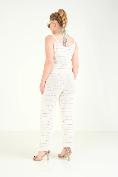 Kadın Pantolonlu İkili Takım Ekru - 7