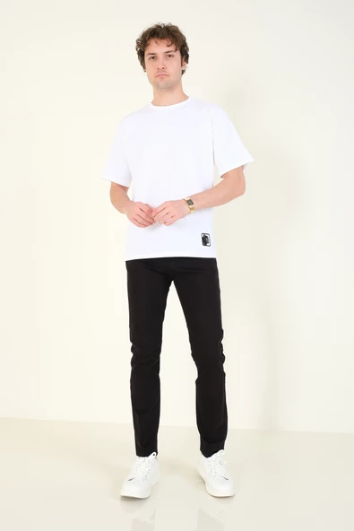 Erkek 5 Cep Kanvas Pantolon Siyah - 2