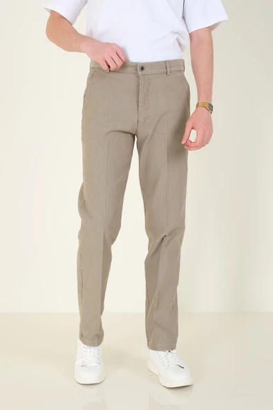 Erkek Yan Cep Pantolon Bej - 4