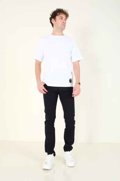 Erkek 5 Cep Kanvas Pantolon Lacivert - 3