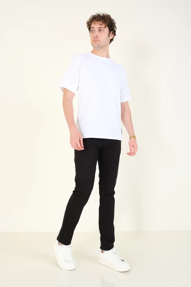 Erkek 5 Cep Kanvas Pantolon Siyah