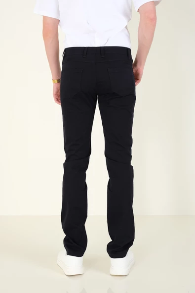 Erkek 5 Cep Kanvas Pantolon Lacivert - 5