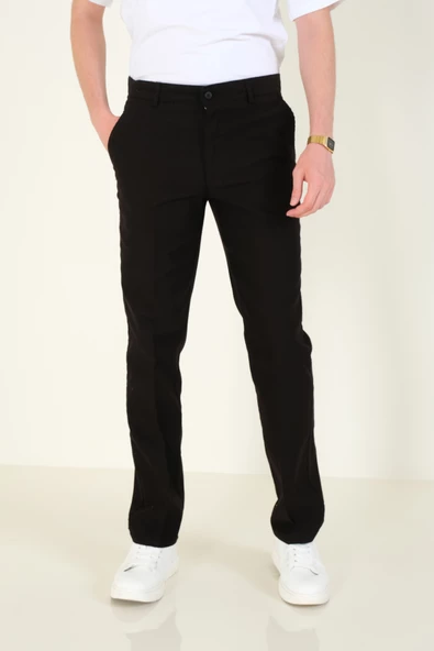 Erkek Yan Cep Pantolon Siyah - 3