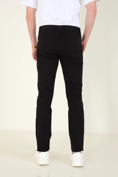 Erkek 5 Cep Kanvas Pantolon Siyah - 5