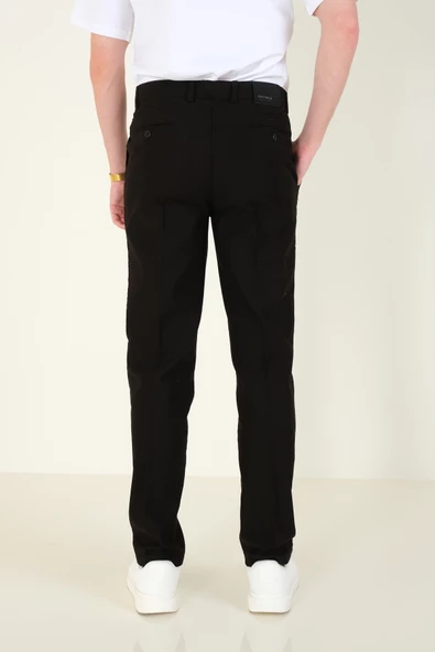 Erkek Yan Cep Pantolon Siyah - 6