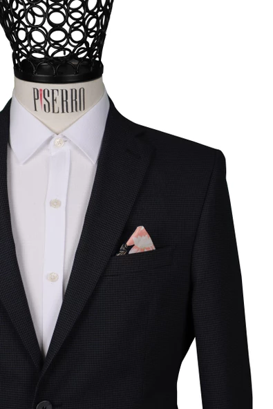 Slim Fit Desenli Antrasit Rengi Ceket - 2