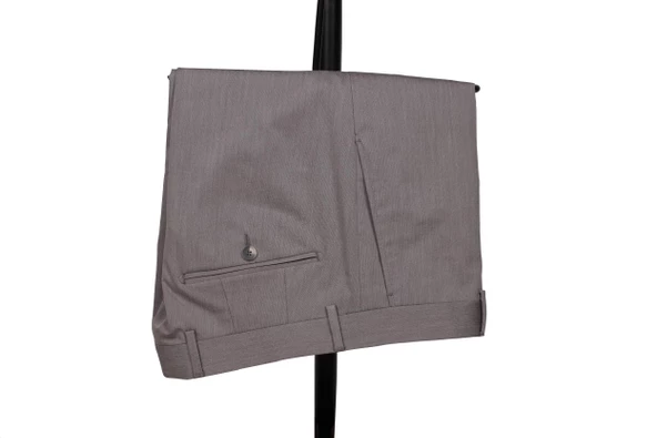 Slim Fit Gri Takım Elbise - 4