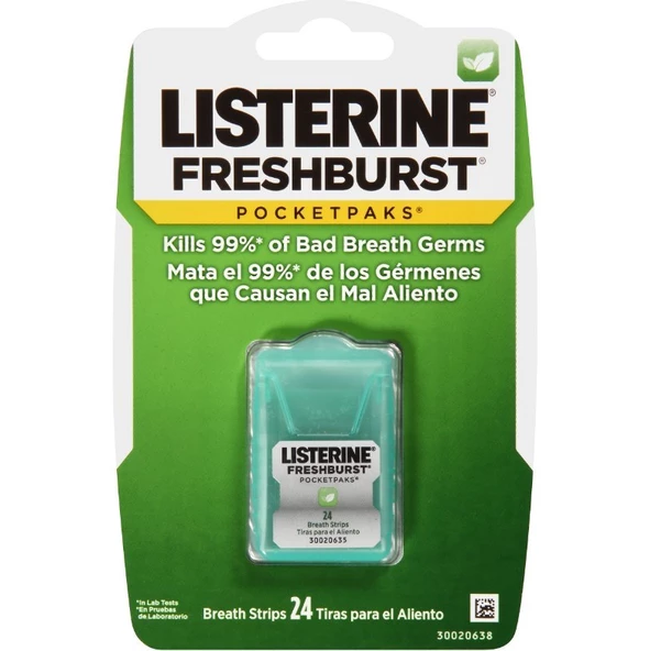 Listerine Fresh Burst Pocketpaks Nefes Şeritleri 24 Adet