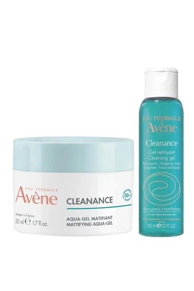AVENE AVENE Cleanance Matlaştırıcı Krem 50 ml Temizleme Jeli 100 ml Hediye!