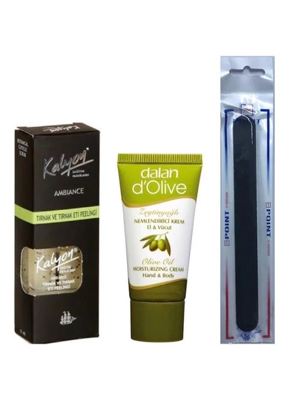 Kalyon Tırnak Eti Peelingi + Dalan Krem 20 Ml + Tırnak Törpüsü