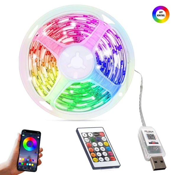 Rgb Şerit Led Usb Kumandalı 10 Metre App Kontrol Hıghtek Ht-3261