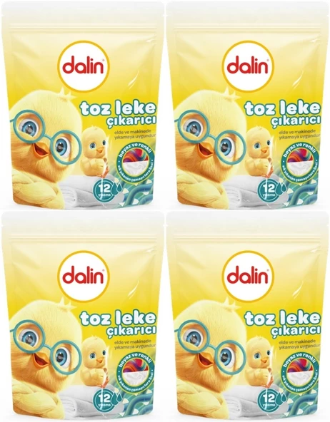 Dalin Toz Leke Çıkarıcı 500GR (Tüm Çamaşırlar / Elde ve Matik) (4 Lü Set)