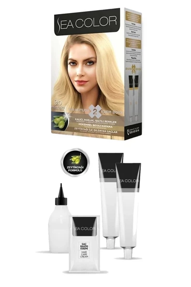 Sea Color 9/0 Buğday Sarısı Saç Boyası 100 ml x 2 Kutu - Resim 2