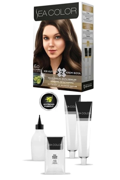 Sea Color 6/0 Saç Boyası Koyu Kumral 100 ml x 2 Kutu - Resim 2
