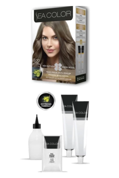 Sea Color 8/00 Saç Boyası Yoğun Açık Kumral 100 ml x 2 Kutu - 2