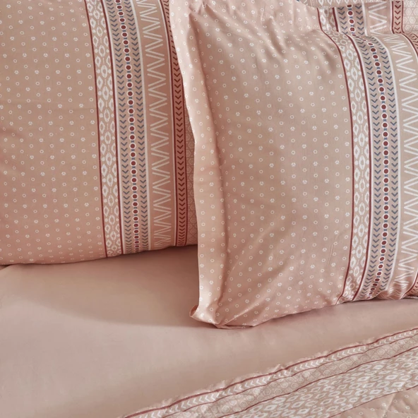 Karaca Home Keira Summer Set Çift Kişlik Pikeli Takımı Somon - 6