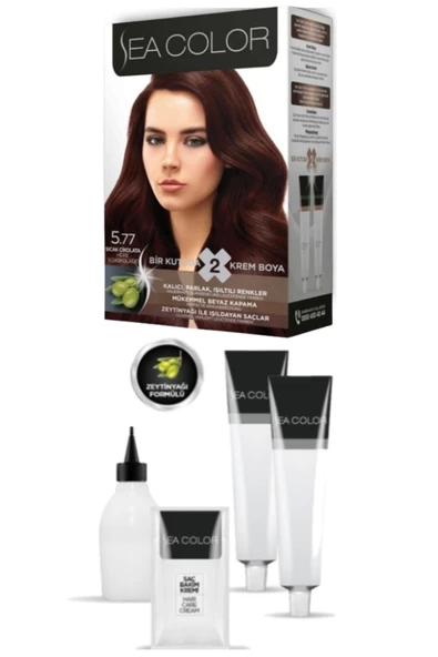 Sea Color 5/77 Saç Boyası Sıcak Çikolata 100 ml x 2 Kutu - Resim 2